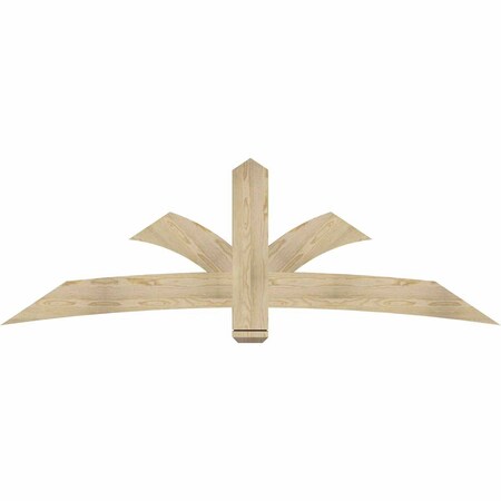 Ekena Millwork Davenport Rough Sawn Timber Gable Bracket, Douglas Fir, 84"W x 28"H x 2"D x 6"F, 8/12 Pitch GBW084X28X0206DAV00RDF